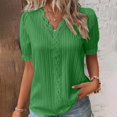 thumbnail image 2 of B91xZ Tuniques pour Femmes Été Manches Courtes Col Rond Ajusté Mignon Crop Top Blouses,GN2 4TG, 2 of 5