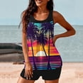 thumbnail image 4 of Weiqiqre Modest Swimsuits for Women Two Piece Bathing Suits Blouson Tank Top with Boyshorts Tummy Control Modest Swimsuits, 4 of 6