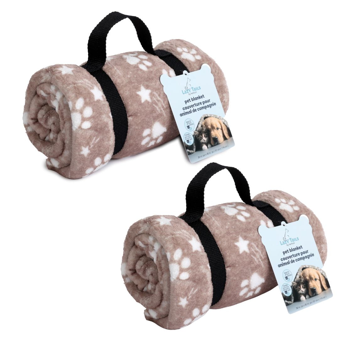 Lot de 2 Couvertures pour Chien, Couvertures pour Animal de Compagnie, 36 Pouces x 45 Pouces