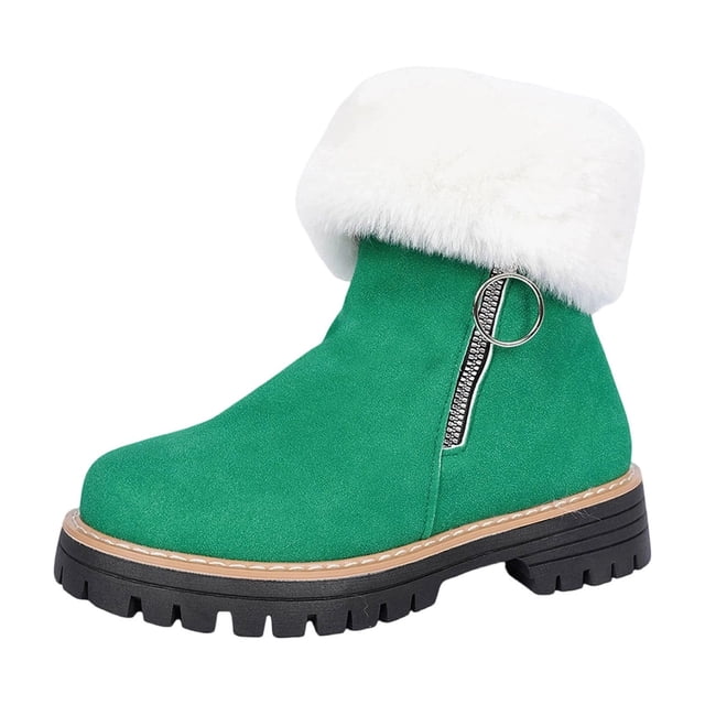Womens Snow Boots Womens Winter Boots Large Size Warm Fashion Short Boots Fall and Winter Style