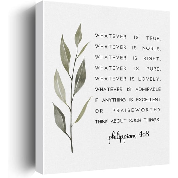 Motivational Bible Verse Canvas Wall Art Farmhouse Decor Affirmation Scripture Canvas Prints Religious Wall Decor Christian Framed Artwork Pictures Paintings for Home Bathroom Restaurant Decor