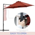 thumbnail image 4 of Outsunny Parasol de Patio Offset 8,5 Pi Rotation 360° Cantilever, Rouge, 4 of 10
