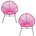 thumbnail image 1 of ACAPULCO CHAIR Chaise en fil de fer rose ENSEMBLE DE 2, 1 of 3