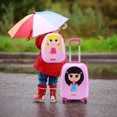 thumbnail image 2 of Costway 2Pc 12" 16" Kids Luggage Set Suitcase Backpack School Travel ABS, 2 of 9