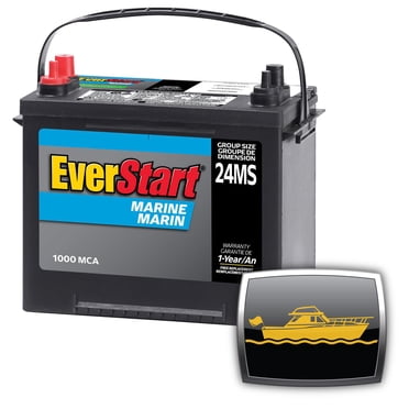 EverStart Marine 24MS-1000N, 12 Volt, Marine Starting Battery, Group Size 24, 1000 MCA