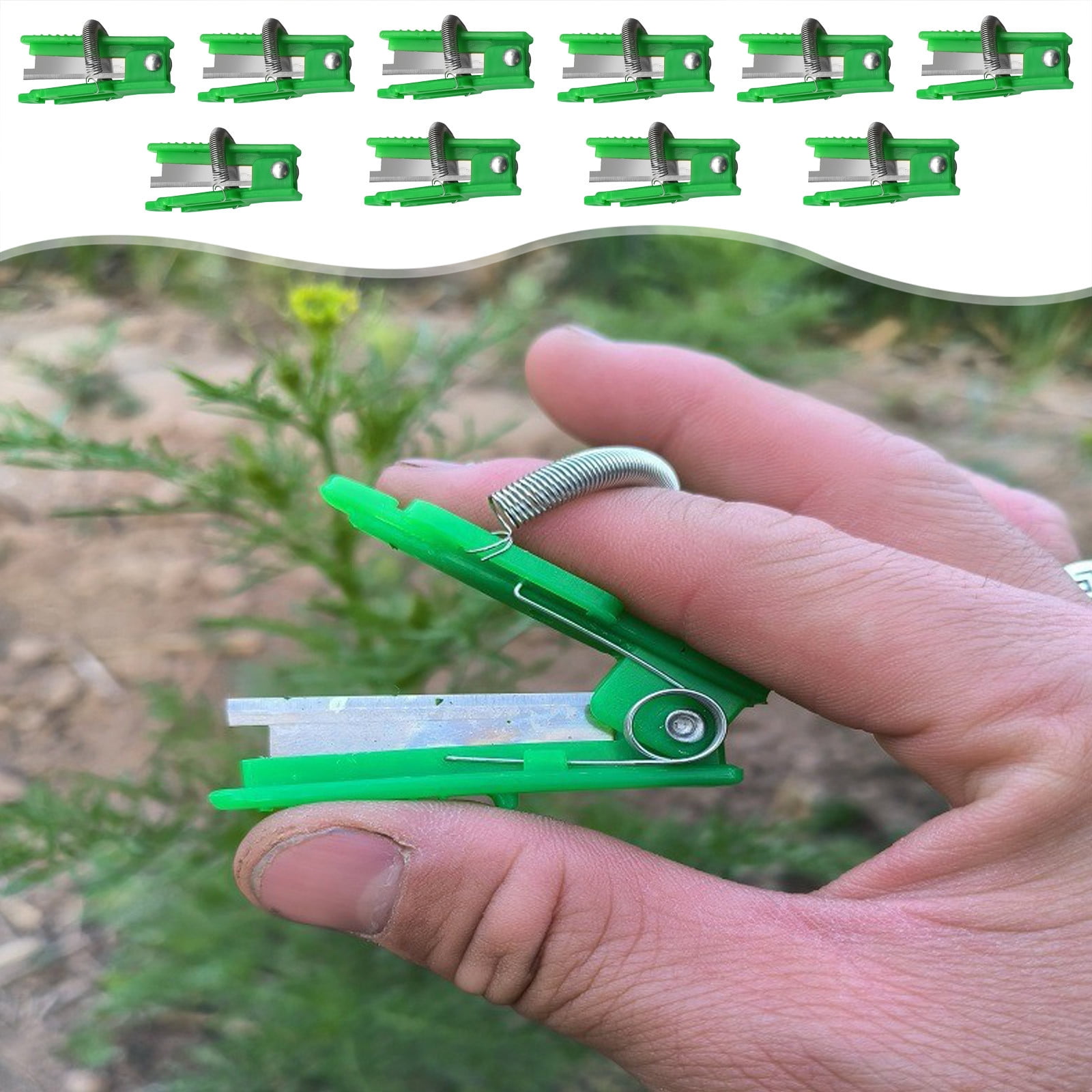 TopLLC Kitchen Gadgets, Kitchen Accessories, Kitchen Utensils, Kitchen Tool Picking Knife Thumb Knife Vegetable Cucumber Picking Knife Pack Multifunctional Gardening Knife 10pc Thumb knife