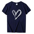 thumbnail image 2 of Jsaierl T-Shirts Imprimés Amour de la Saint-Valentin pour Femmes Été Manches Courtes Col Rond T-Shirts Mignons Polyvalents Défilé T-Shirts Confortables et Doux, 2 of 3