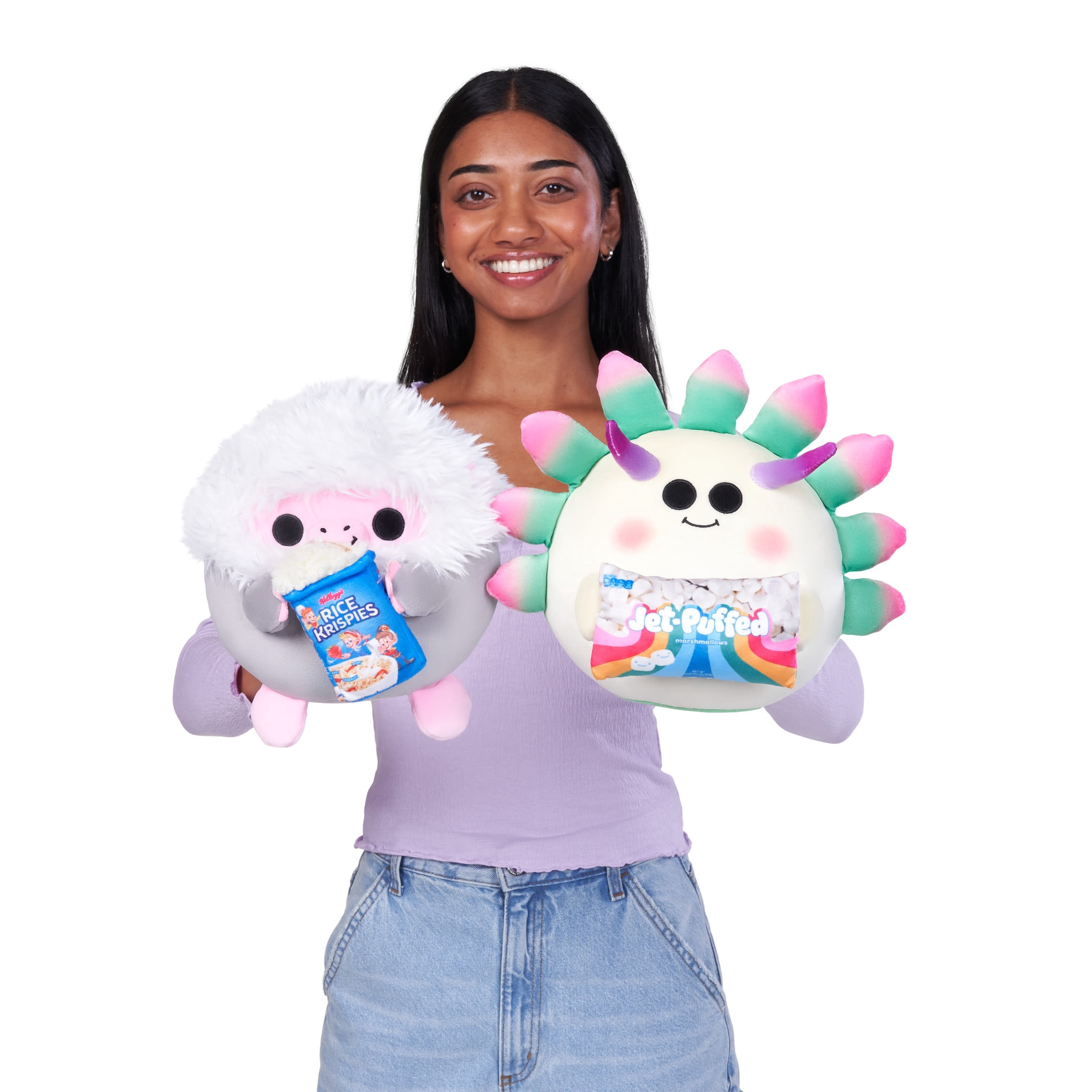 Snackles Peluche série 3 8 pouces sous licence de ZURU (Baboon w/Rice Krispies) de ZURU, Peluche avec licence accessoires Snack Brand