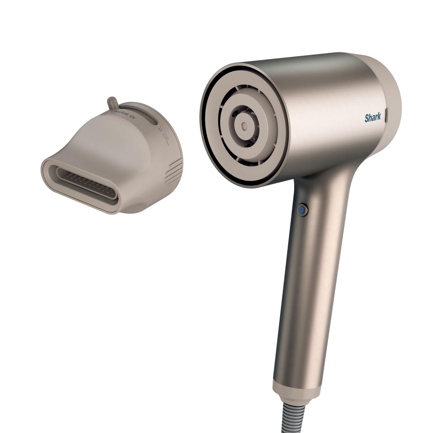 Sèche-cheveux Shark HD102C HyperAIR à séchage rapide avec concentrateur 2-en-1 IQ, ionique, sans dommage thermique, pour tous les types de cheveux, pierre