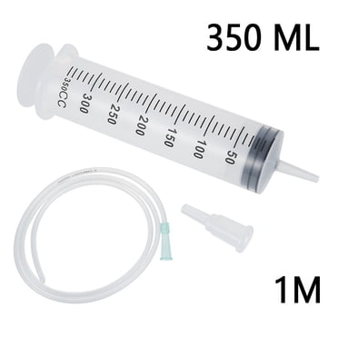 DEBGFS 350ml Large-mouth Large-capacity Syringe Syringe Irrigator Feeder Dispensing  1m Tube