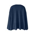 thumbnail image 4 of FAIWAD Women's Ribbed Knitted Pullover Tunic Tops Loose Lantern Sleeve Round Neck Solid Color Blouses Top, 4 of 4