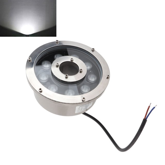 LED Fountain Light, High Brightness LED Lighting Underwater Landscape Spotlight Stability Stainless Steel Submersible Fountain Light for Garden Pond Pool