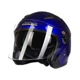 thumbnail image 1 of Motorcycle Helmet with Dual Lens Visor, Lightweight and Breathable (Blue) - 512, 1 of 5