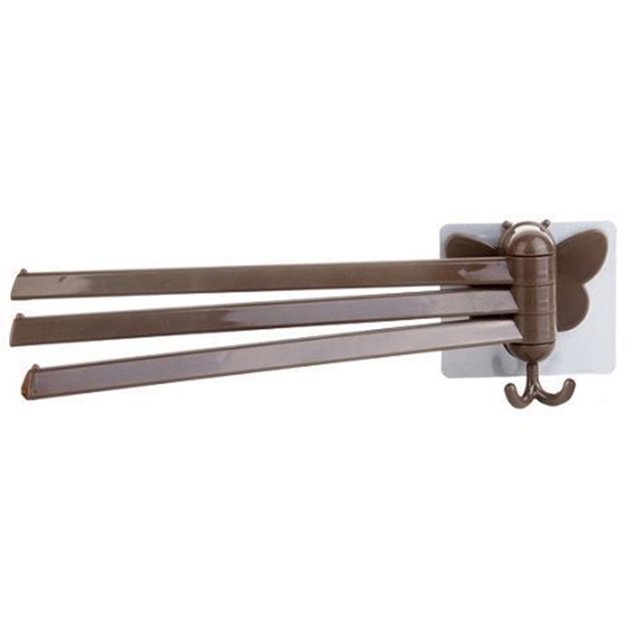 Bathroom Storage Rack No Punching Rotatable Design Good Load-bearing Wall Mounted Space-saving Hanging Towel Lightweight Multipurpose Punch Free Towel Rack Bathroom Accessories