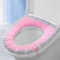 thumbnail image 3 of Oefntac jusqu'à 40 % de Réduction Housse de Siège de Toilette Cadeaux Automne et Hiver Lavable Peluches Bicolores avec Poignée, 3 of 5