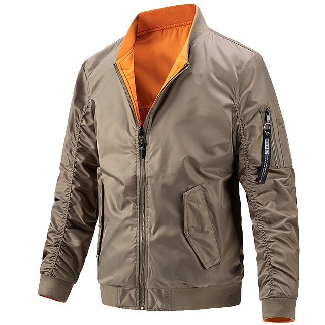 RXIRUCGD Manteau à Capuche Décontracté pour Homme, Coupe Ample, Uni, à Manches Longues, Sans Capuche, Manteaux d'Extérieur Décontractés, Kaki, Taille : M
