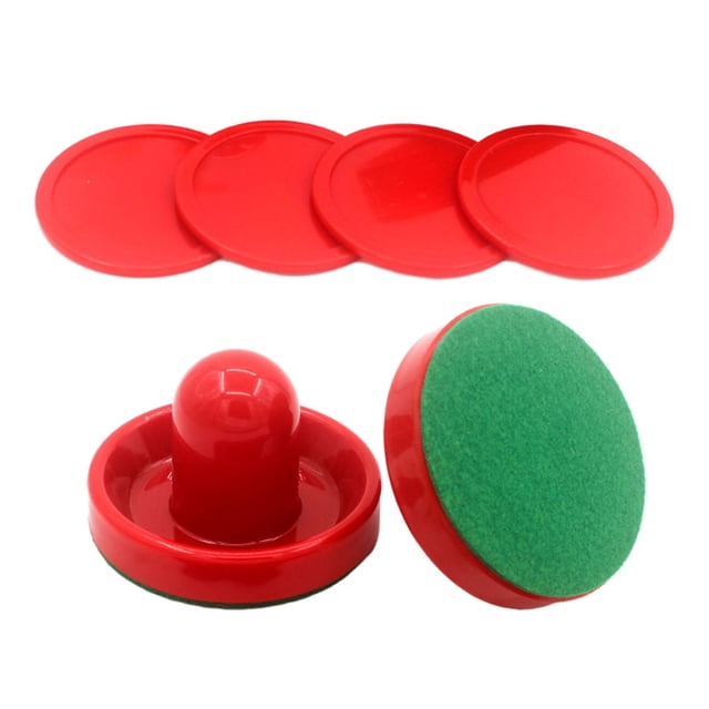 ZLight 1 Ensemble de Mini Pousseurs de Hockey à Air Pousseurs Air et Taille Palettes de Hockey Petits Rondelles de Hockey Rouge 2 Pousseurs Rouges 96 mm
