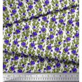 thumbnail image 3 of Soimoi Silk Fabric Leaves & Floral Block Print Sewing Fabric Yard 42 Inch Wide, 3 of 3