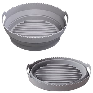 Dvkptbk Food Grade Silicone Air Fryer Silicone Pot,Easy Cleaning Air Fryer Liners Reusable Air Fryer Silicone Baking Tray Round,Non Stick Food Safe Air fryers Oven Accessories