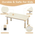 thumbnail image 3 of TROPOW Toddler Table and 4 Chairs Set with Graffiti Desktop,Height Adjustable Kids Table and Chairs Set,Non-Slip Legs,Kids Activity Table for Home,Nursery,for Age 2-10,Christmas Gifts for Kids, 3 of 7