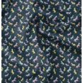 thumbnail image 1 of Soimoi Blue Crepe Silk Fabric Wild Animal Print Fabric by The Yard 42 Inch Wide, 1 of 5