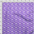 thumbnail image 3 of oneOone Viscose Chiffon Purplish Blue Fabric Florals Sewing Craft Projects Fabric Prints By Yard 42 Inch Wide, 3 of 4