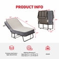 thumbnail image 2 of Puremind Folding Bed with 4 Inch Foam Mattress, 75" x 31" Rollaway Bed for Adults, Portable Bed with Lockable Wheels, Easy Assembly & Moving, Standard, 2 of 6