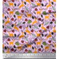thumbnail image 1 of Soimoi Polyester Crepe Fabric Leaves & Reindeer Animal Printed Fabric 1 Yard 42 Inch Wide, 1 of 3