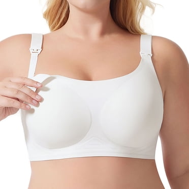 Fgnfyis Women's Light Solid Color Thin Adjustable Shoulder Strap Sagging Maternity Breastfeeding Bra Women Bras White S