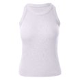 thumbnail image 4 of MIASHUI Camisole pour Femme Sans Manches Côtelée Chandail de Base Été Décontracté Sortie Vêtements, Blanc, G, 4 of 4