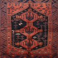 thumbnail image 1 of Ahgly Tapis d'Intérieur Carré Traditionnel Marron Châtaigne Persan, 4 Pieds Carré, 1 of 6