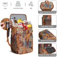 thumbnail image 3 of Palm Leaf Insulated Cooler Backpack, Leakproof Lunch Bag with Tropical Plant Pattern for Outdoor Adventures, 3 of 6