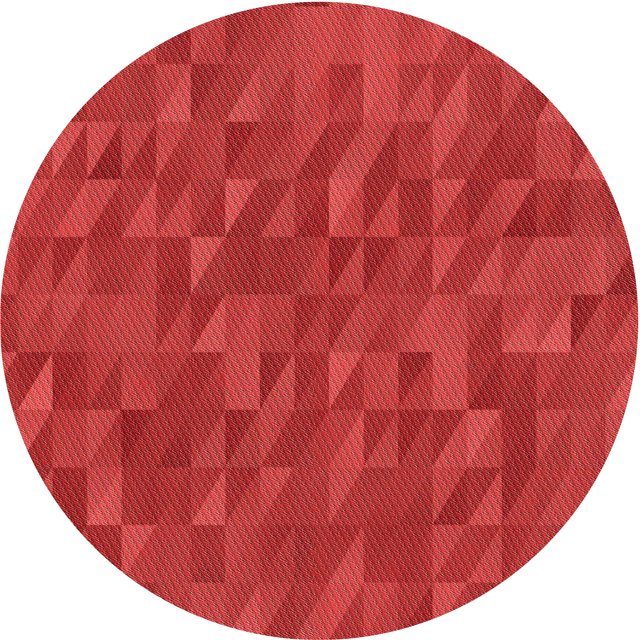 Ahgly Company Tapis Rond Lavable en Machine Intérieur Transitionnel Rouge, 6 Pieds Rond