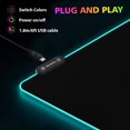 thumbnail image 2 of RGB Light Gaming Mouse Pad 14 LED Lighting Modes Keyboard Mat USB Foldable Non-Slip with Smooth Waterproof Surface, 2 of 5