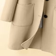thumbnail image 4 of Children's Wool Trench Overcoat Breasted Lapel, Pea Coat, Long Sleeve, MidLong, with Pockets, 4 of 6