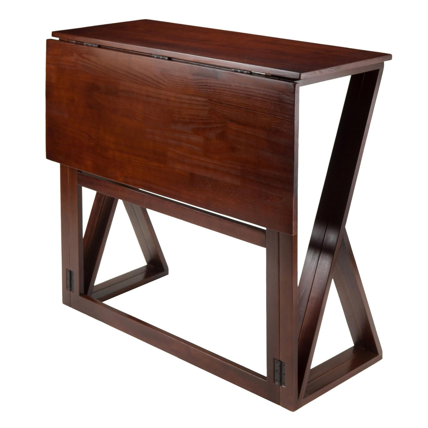 Table haute à abattant 3 pièces Harrington, 2 tabourets ronds à siège rembourré de Winsome, 24 po - 94302