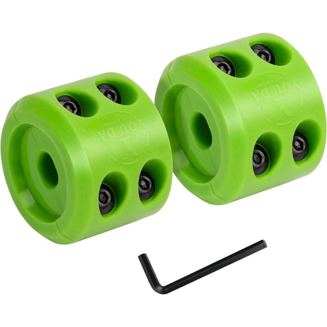 ORUYROP Winch Cable Hook Stopper 2 Pack, Silicone Rubber Stopper Protects Synthetic Winch Rope, Towing Hook, Cable Line for ATV UTV, Green