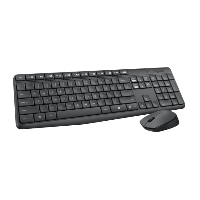 Logitech MK235 Clavier et souris sans fil gris - Français