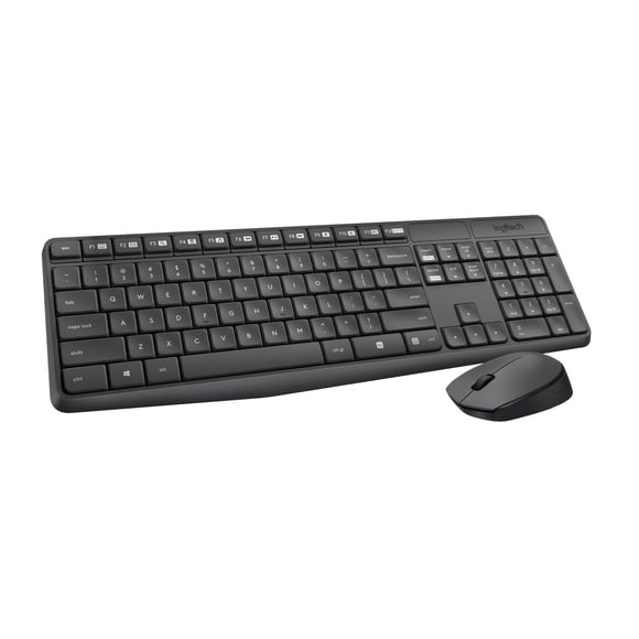 Logitech MK235 Wireless Keyboard and Mouse Grey - French