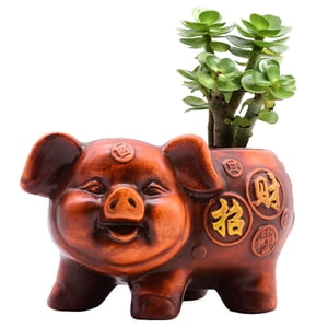 Pot de fleur Creative Cochon forme céramique de bureau Pot de planteur de pot pour la maison