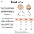 thumbnail image 5 of BIMEI Foam Mastectomy Breast Form Breathable Prosthesis Bra Insert Pads - SIZE 2, Beige, 5 of 5