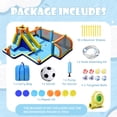 thumbnail image 4 of Costway Giant Soccer-Themed Inflatable Water Slide Bouncer Splash Pool With 735W Blower, 4 of 9
