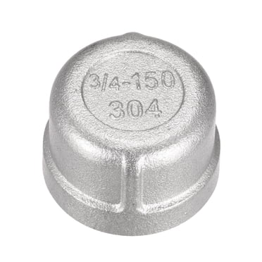 Unique Bargains Bouchon de Tuyau en Acier Inoxydable 304 à Filetage Femelle 3/4 NPT