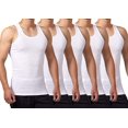 thumbnail image 1 of NETSENG5 Pack Men's Tank Tops 100% Cotton Tank Top Lingerie (White*5)-L, 1 of 5
