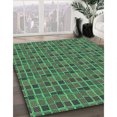 thumbnail image 3 of Ahgly Company Tapis d'Intérieur Lavable à la Machine, Carré, Transitionnel, Noir, Tapis de Zone, 7 Pieds Carré, 3 of 7