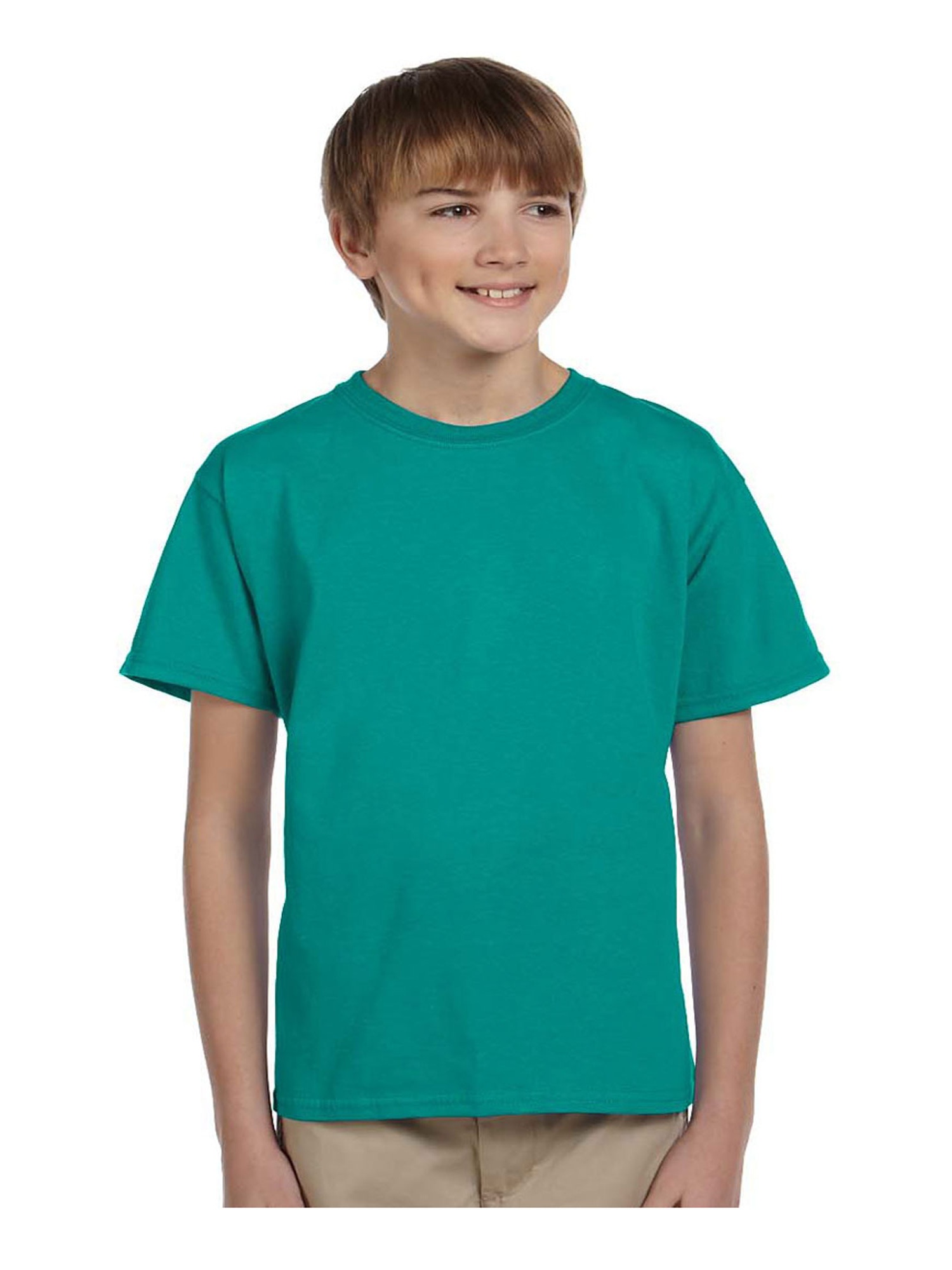 Gildan T-Shirt Sans Couture à Double Aiguille Pré-Rétréci pour Grand Garçon, Style G2000B