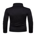 thumbnail image 4 of Chandail à Col Roulé pour Homme, Décontracté, Basique, Coupe Ajustée, Léger, Manches Longues, T-Shirt, Gris Foncé, TTG, 4 of 5
