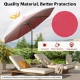 thumbnail image 3 of Costway Parasol de Patio Solaire de 10 Pi avec 96 Lumières DEL, Inclinaison Réglable à 35°, Toit Ventilé, Rouge, 3 of 4