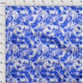 thumbnail image 3 of oneOone Cotton Poplin Blue Fabric Florals Sewing Material Print Fabric By The Yard 56 Inch Wide, 3 of 4
