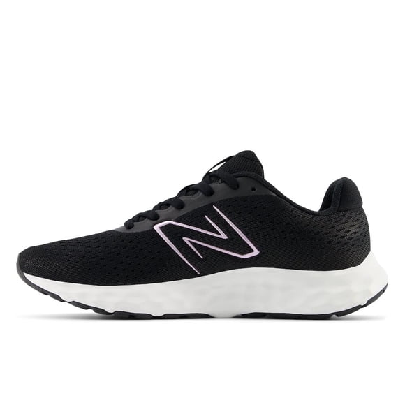 New Balance Women's 520v8 Running Shoe, Black/Pink Metallic/White, 8 Wide